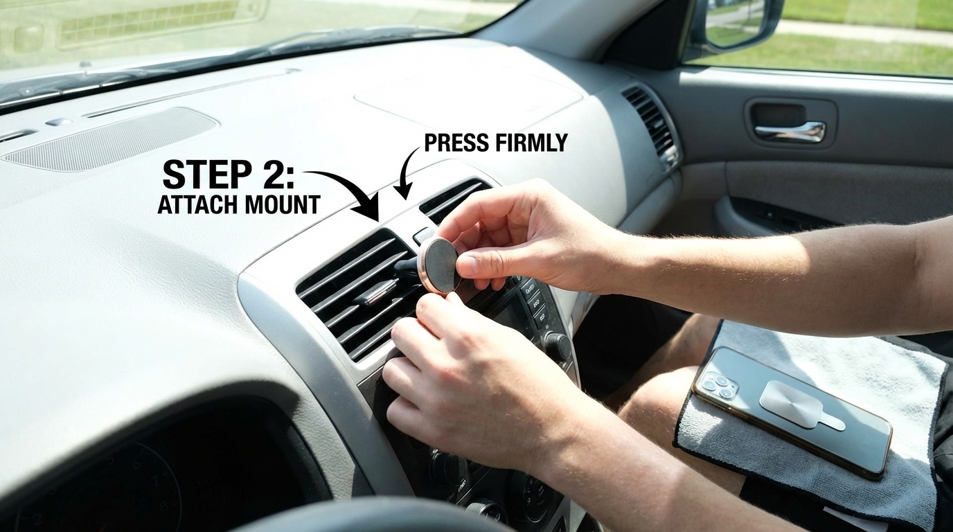 磁吸手機支架安裝教學步驟