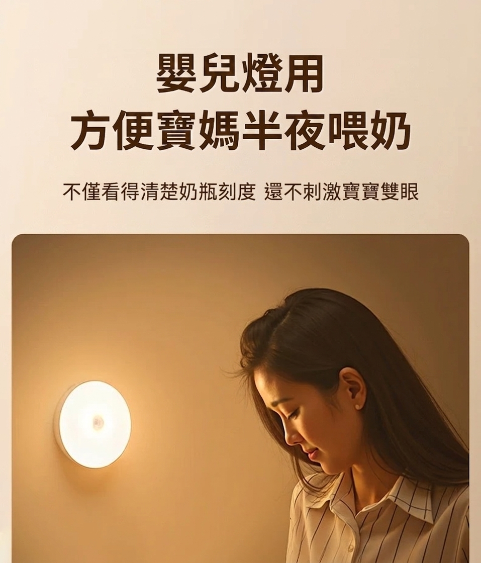 LED智慧人體感應小夜燈展示