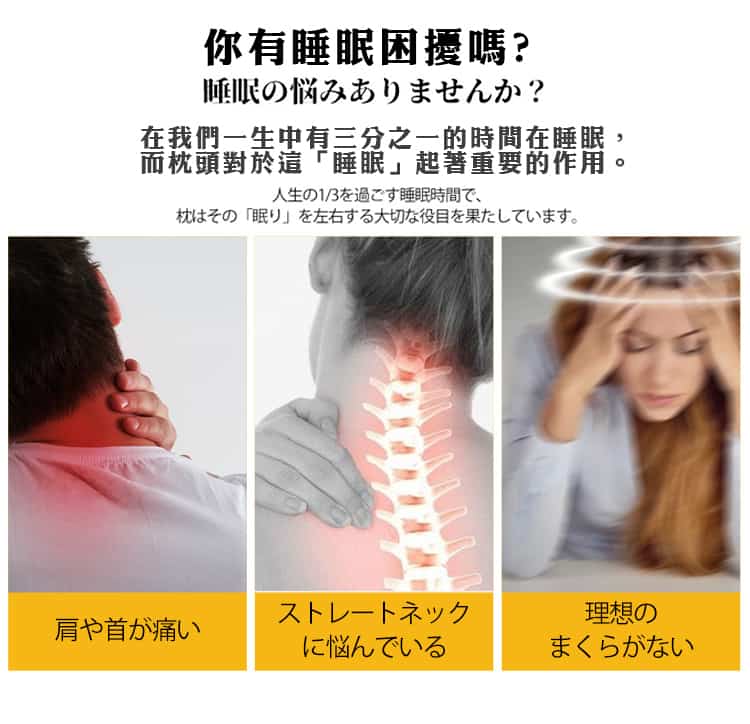 頸椎保護枕 人體工學設計