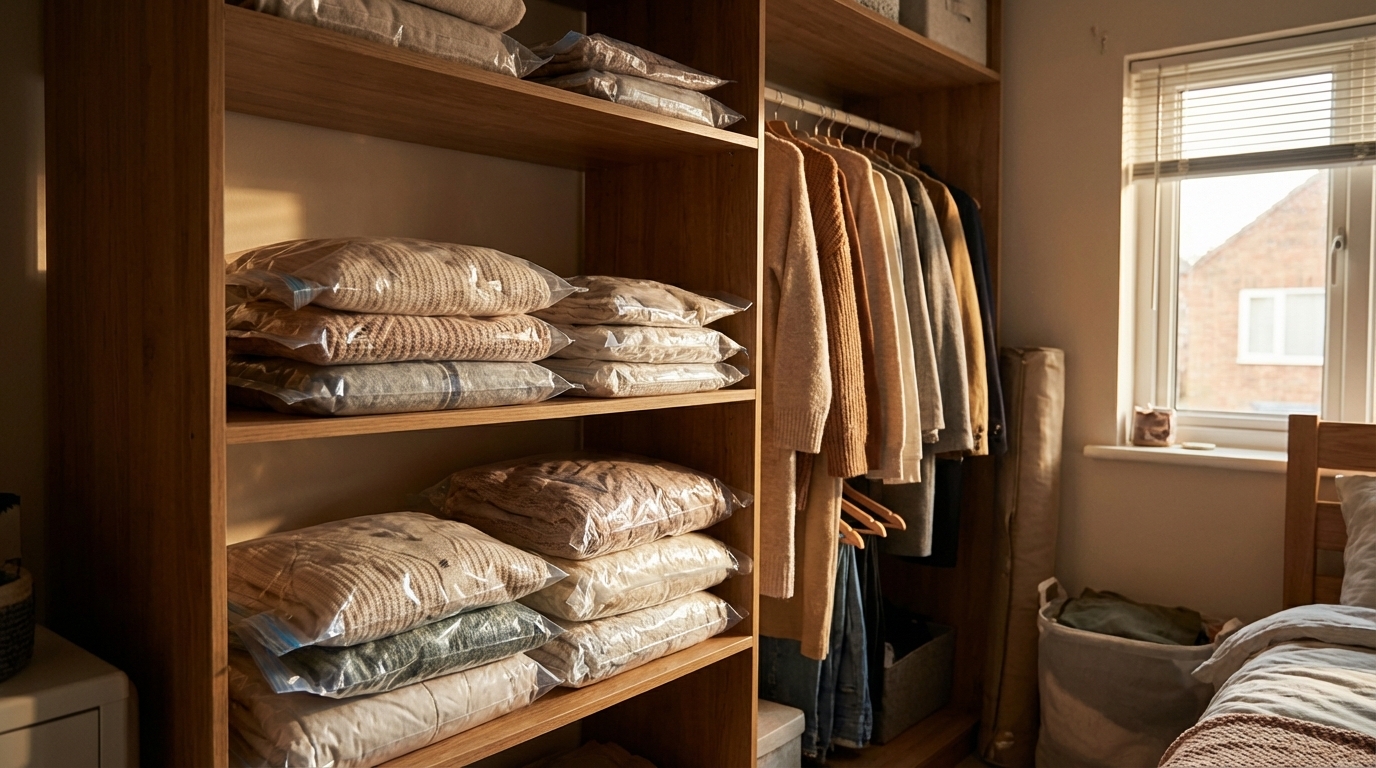 真空壓縮袋衣櫃收納實景