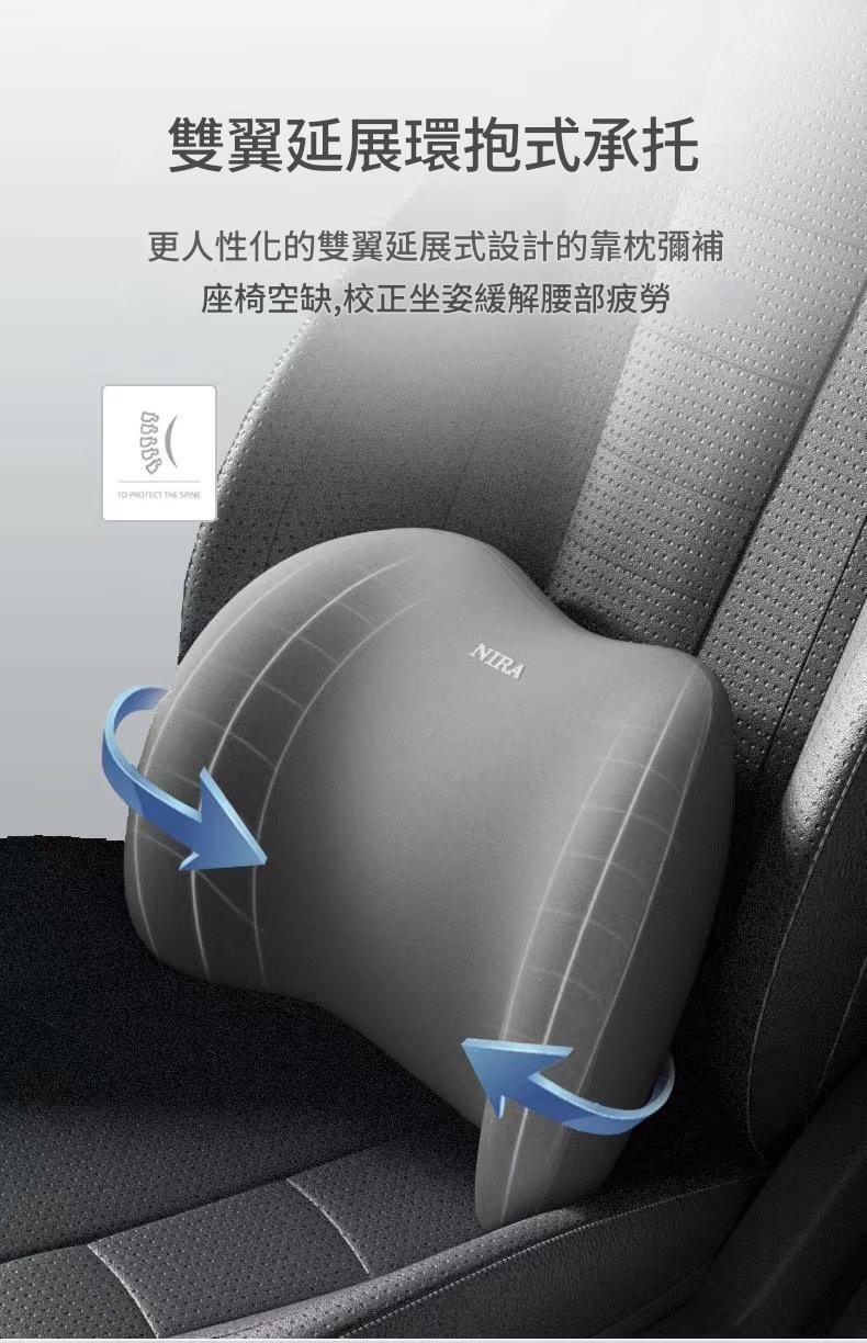 腰靠墊彈力束帶固定方式展示