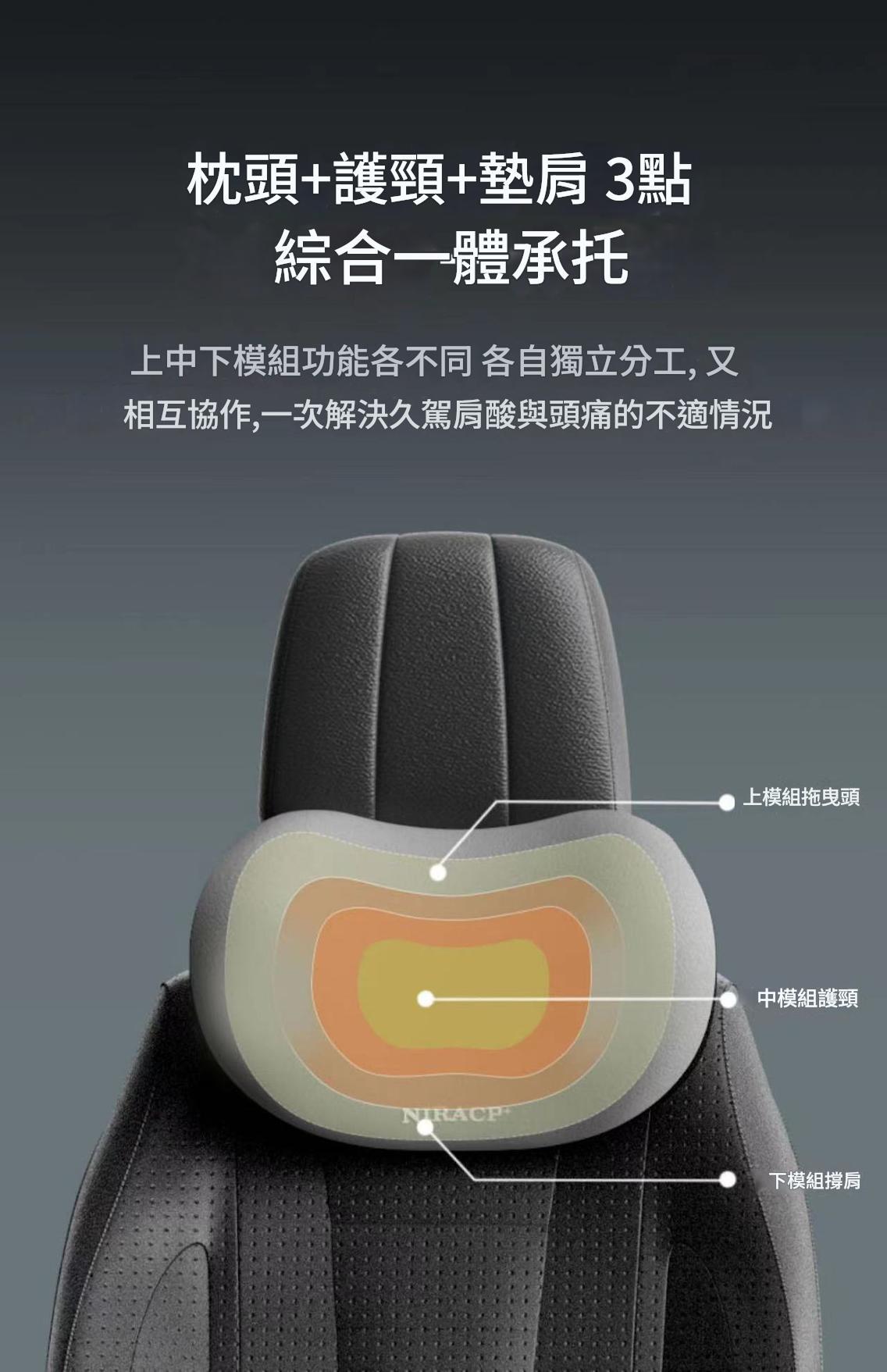 護頸枕雙凹弧曲面貼合頸椎設計