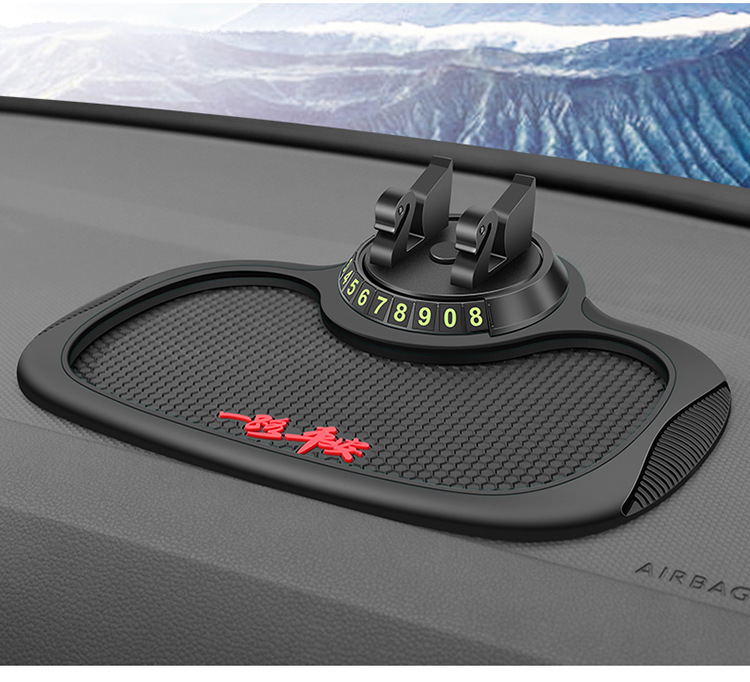 黑色款車用防滑手機置物架 汽車儀表台上使用 停車號碼牌展示