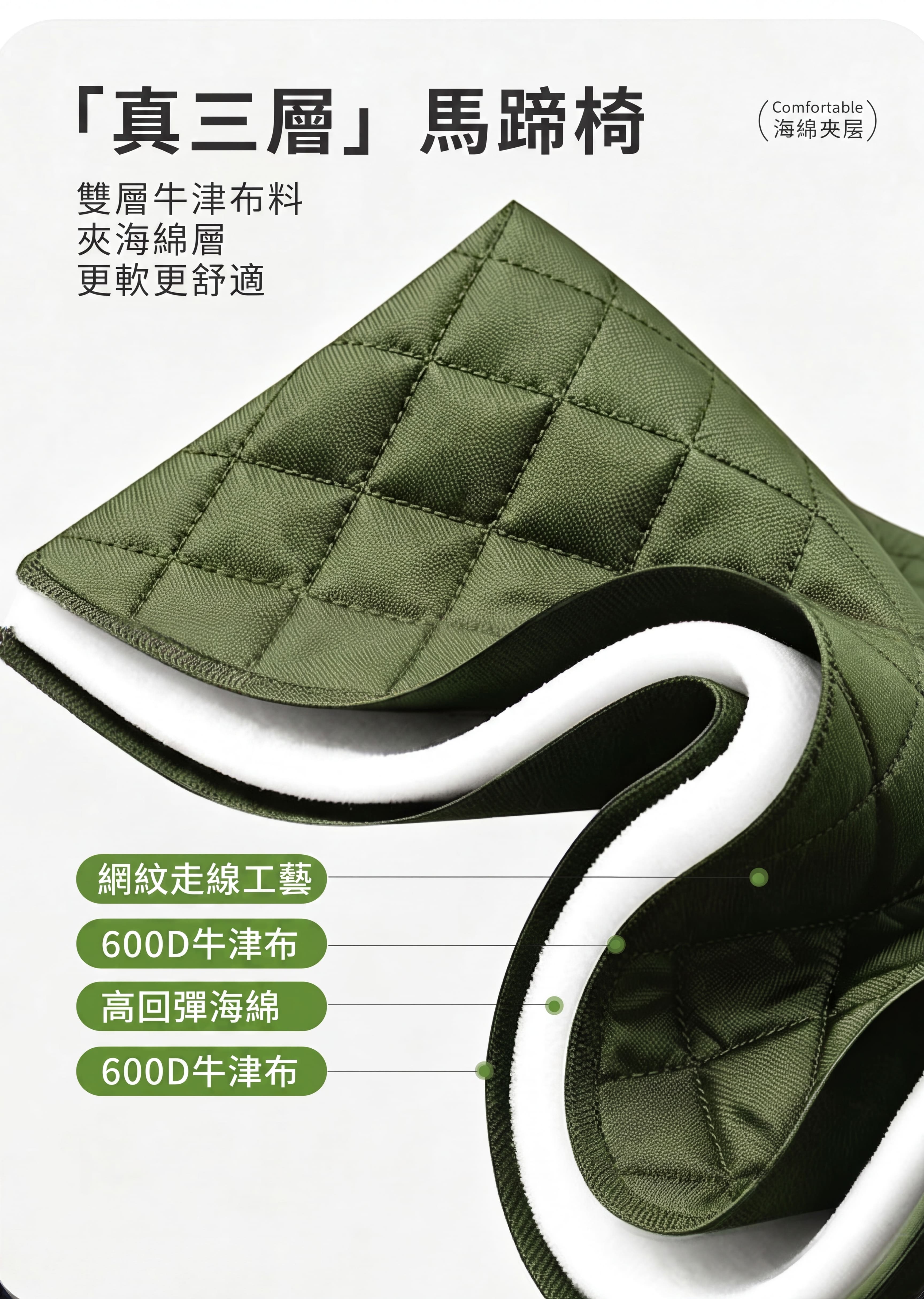 復古格紋棉麻折疊椅-加厚實木扶手金屬骨架承重穩固