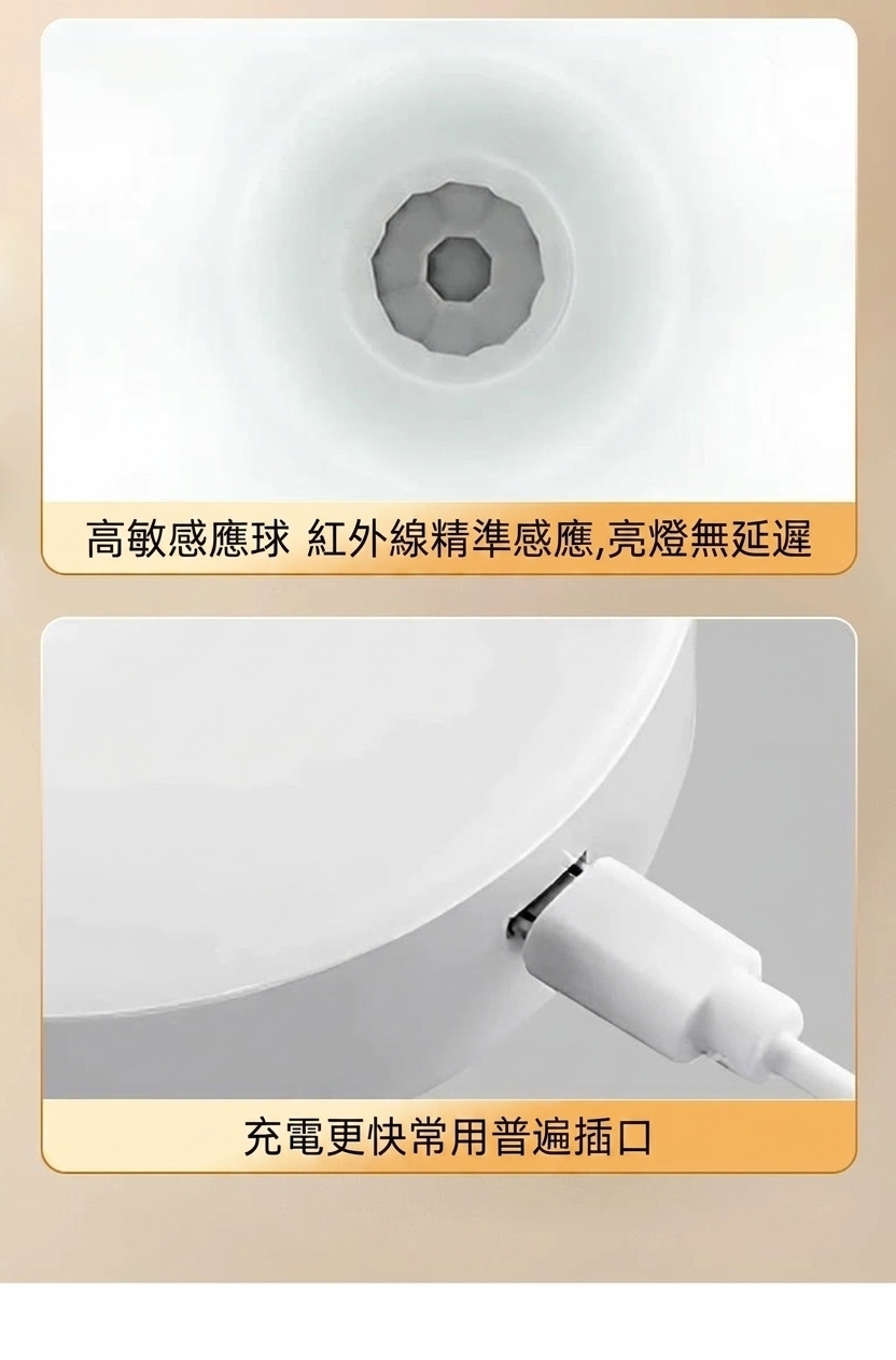 LED智慧人體感應小夜燈展示