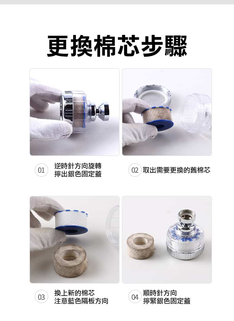 淨水過濾器更換PP棉濾芯四步驟圖解教學