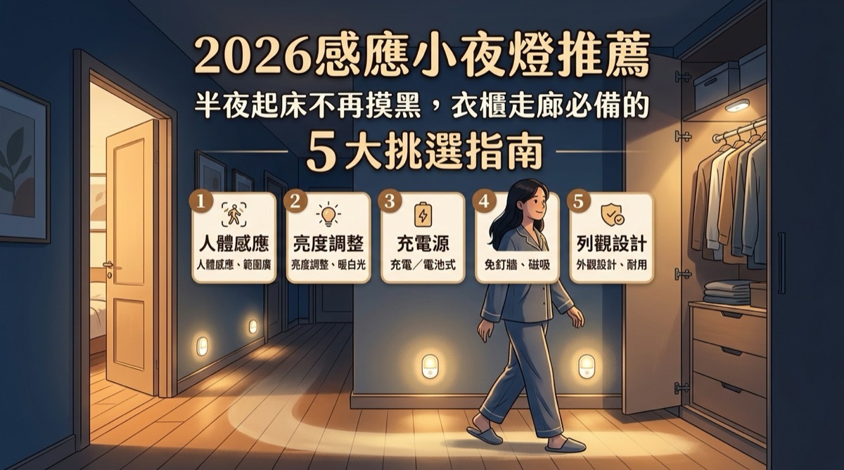 感應小夜燈推薦 半夜起床 走廊衣櫃燈