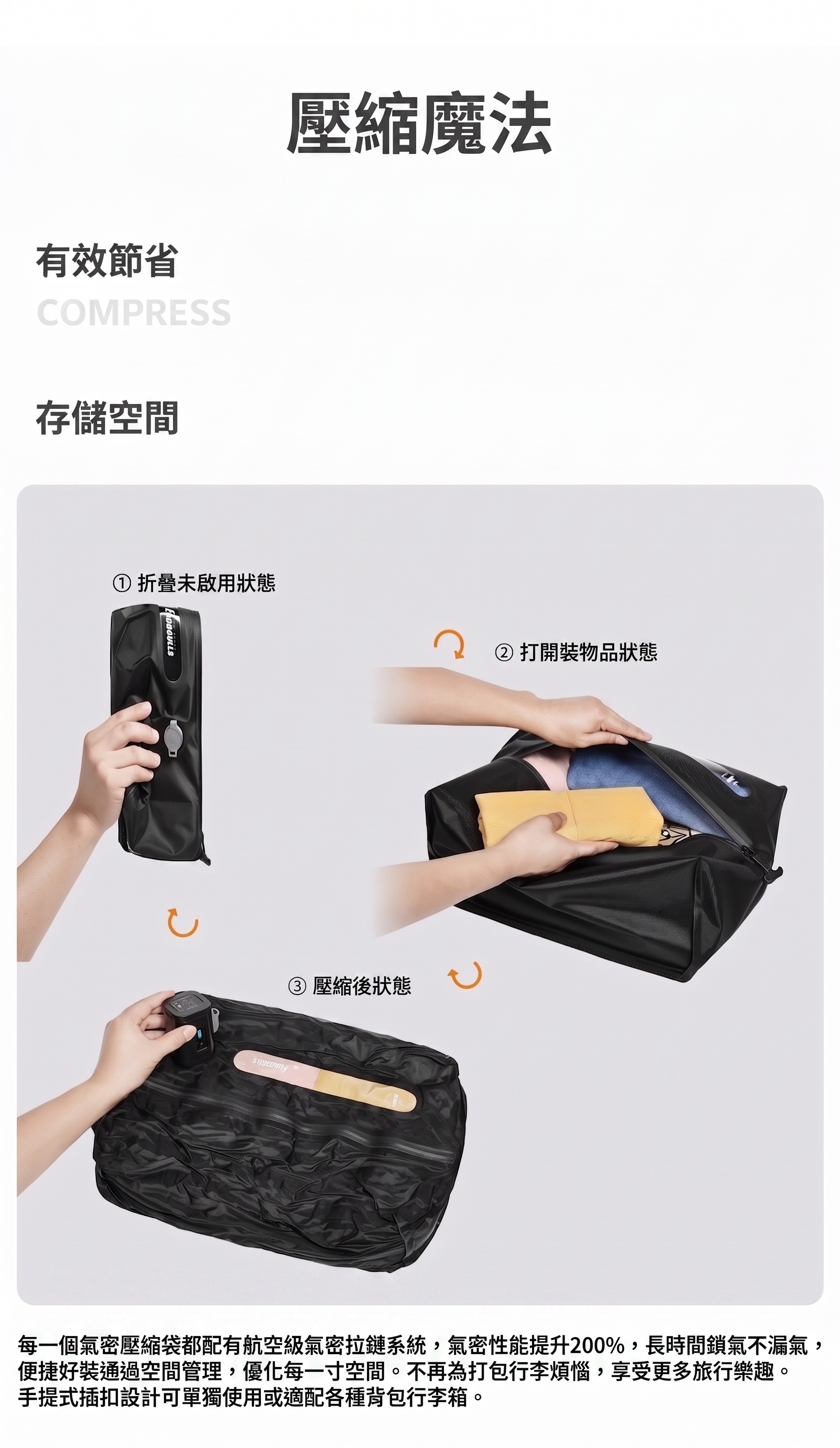 換季衣物棉被真空壓縮 收納袋 節省衣櫃空間