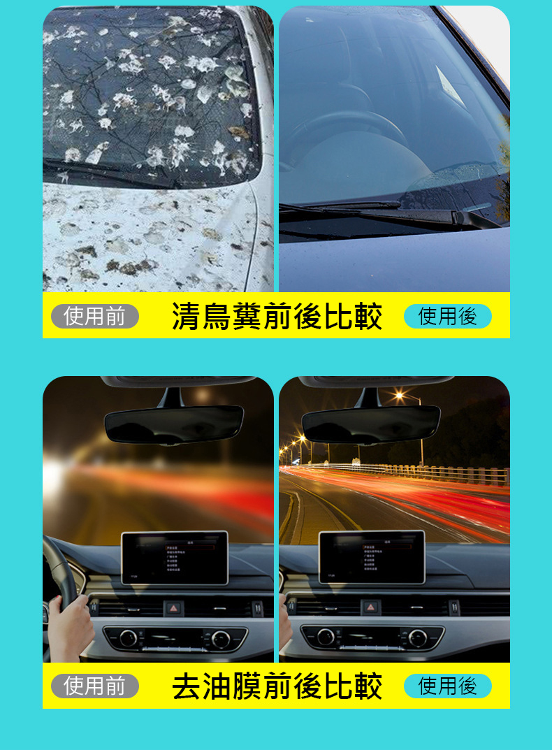 晶亮去污雨刷精 使用方法教學 簡單三步驟