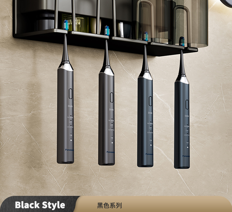 太空鋁牙刷置物架四人款完整產品展示