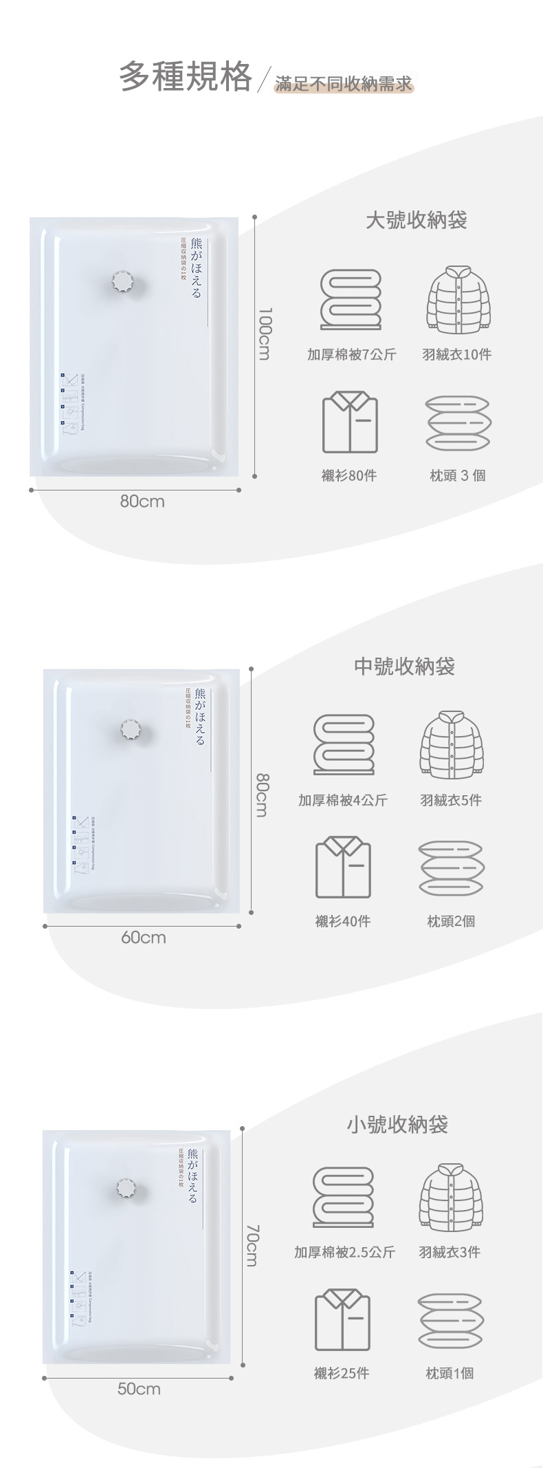真空壓縮袋客戶好評｜收納達人一致推薦