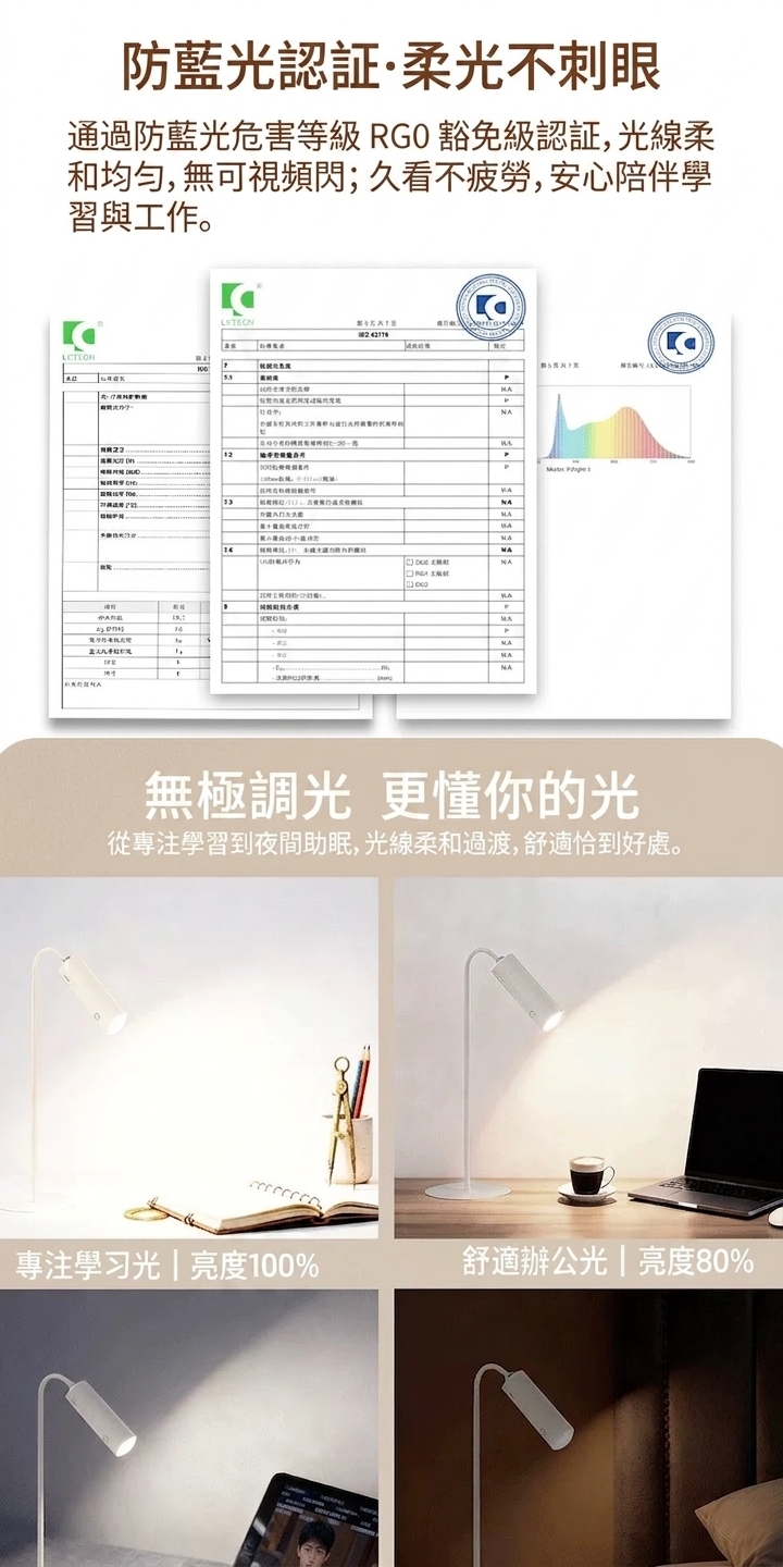 無線磁吸護眼檯燈多場景應用展示