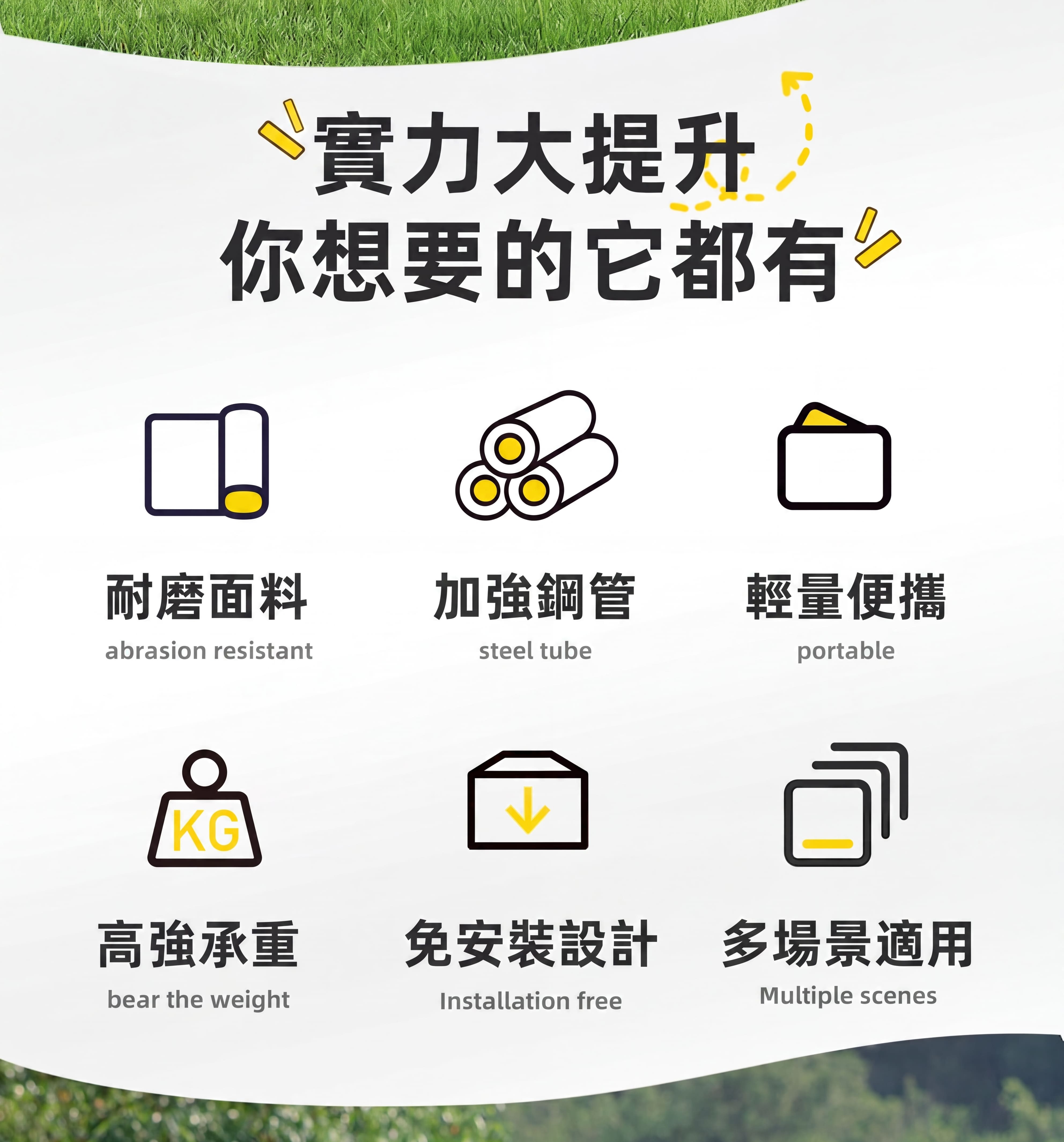 克米特露營椅實木扶手質感特寫
