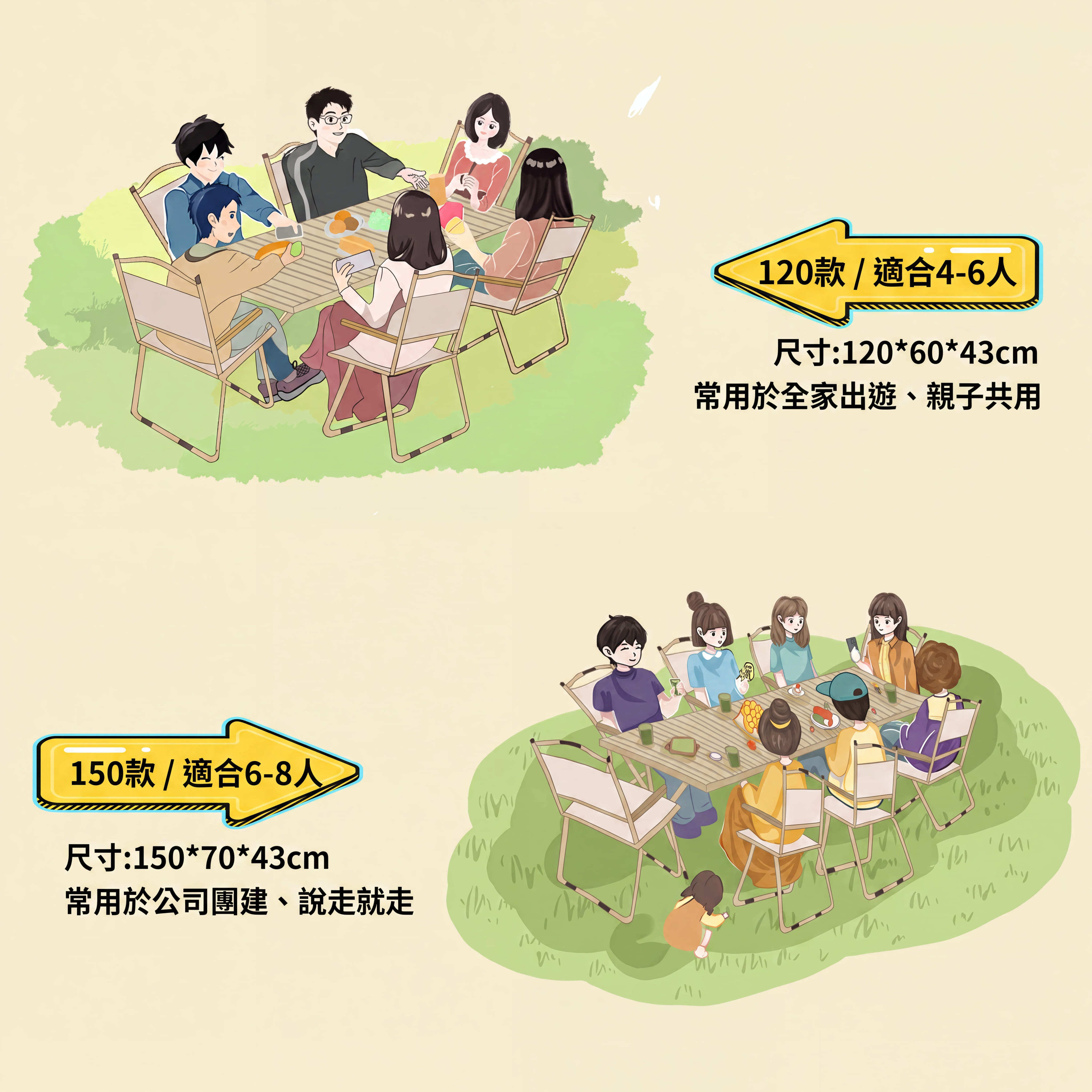 露營蛋捲桌 加厚鋁合金桌板匠心工藝細節