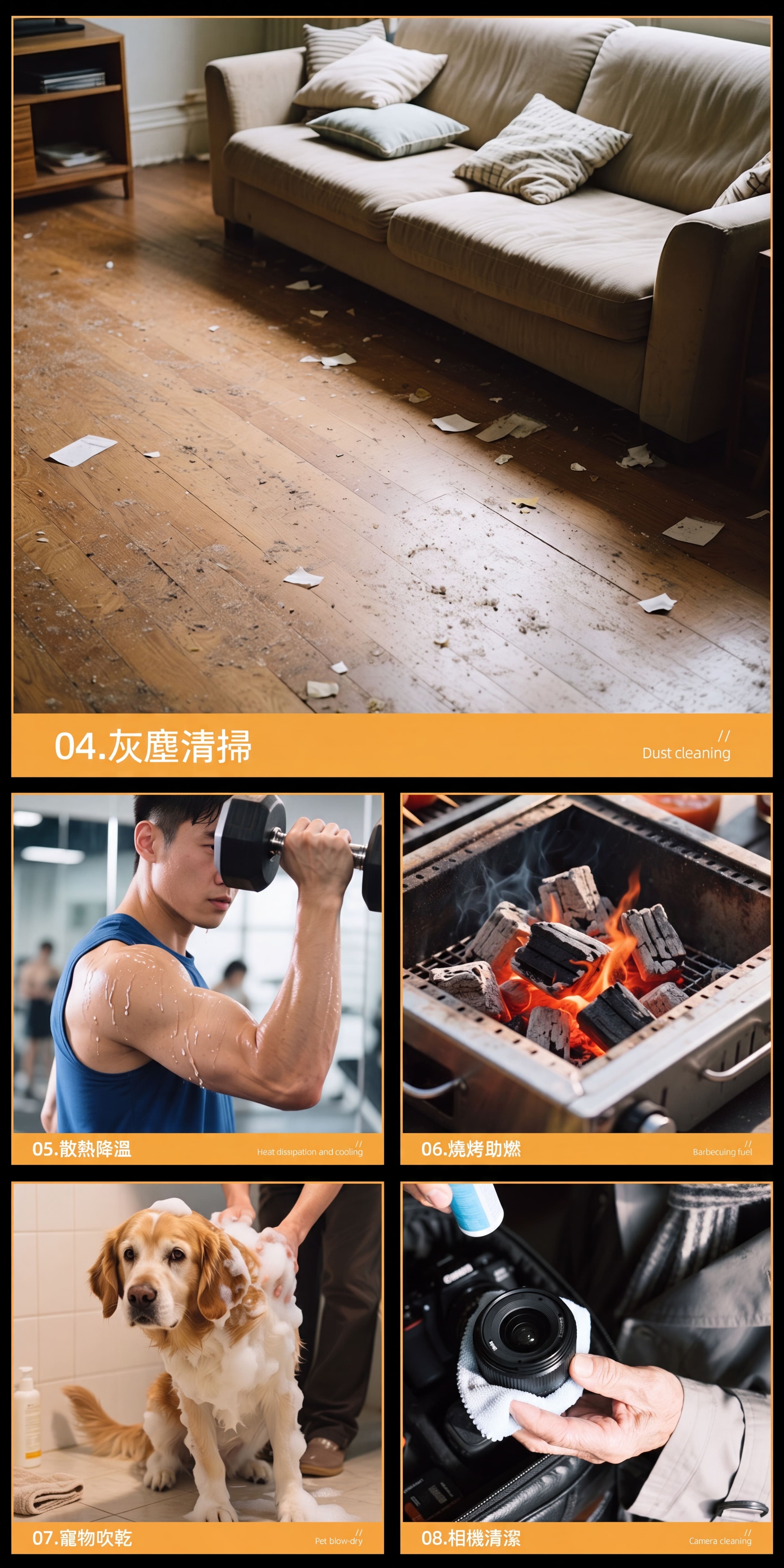 颶風砲X1吹吸充抽四合一-配備吸塵套裝與三款吹風嘴隨時切換