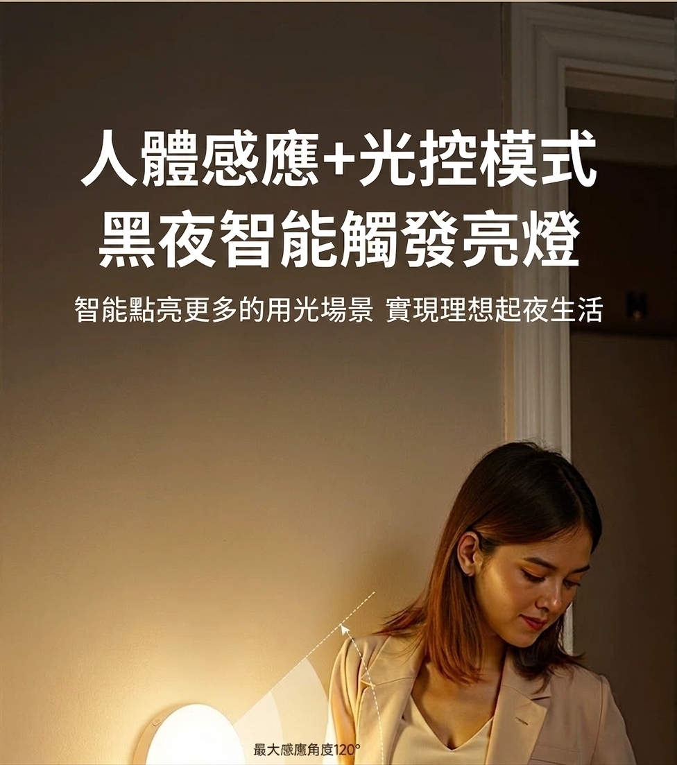 免打孔磁吸安裝感應燈