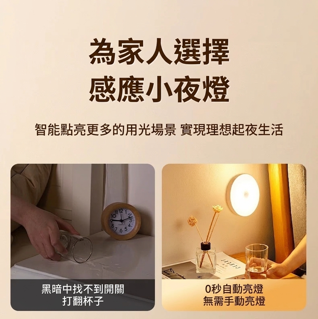 人體光感應自動亮燈