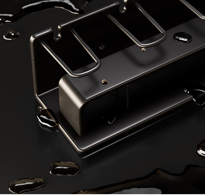 太空鋁牙刷架防水防鏽材質特寫