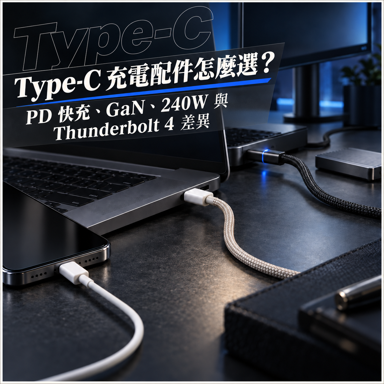 Type-C 充電配件怎麼選？PD30W、30W GaN 與 Thunderbolt 4 的差異