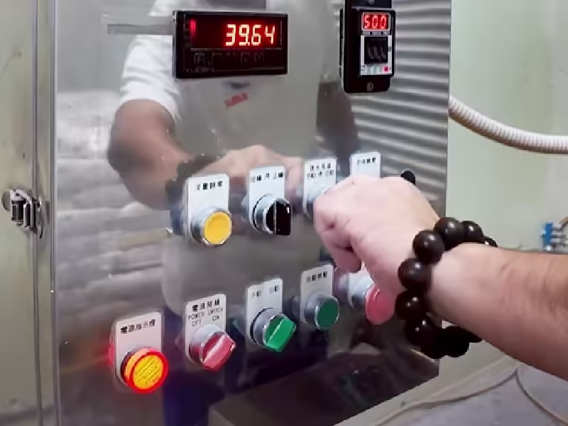 製麵機注水攪拌