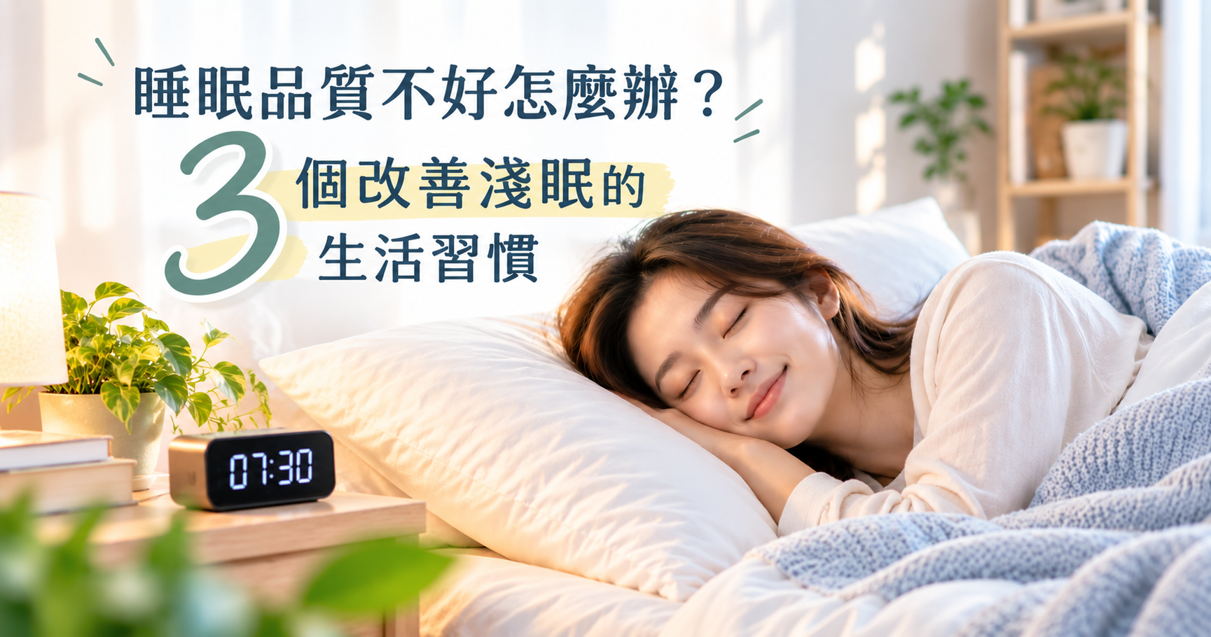 睡眠品質不好怎麼辦?3 個改善淺眠的生活習慣一次搞懂