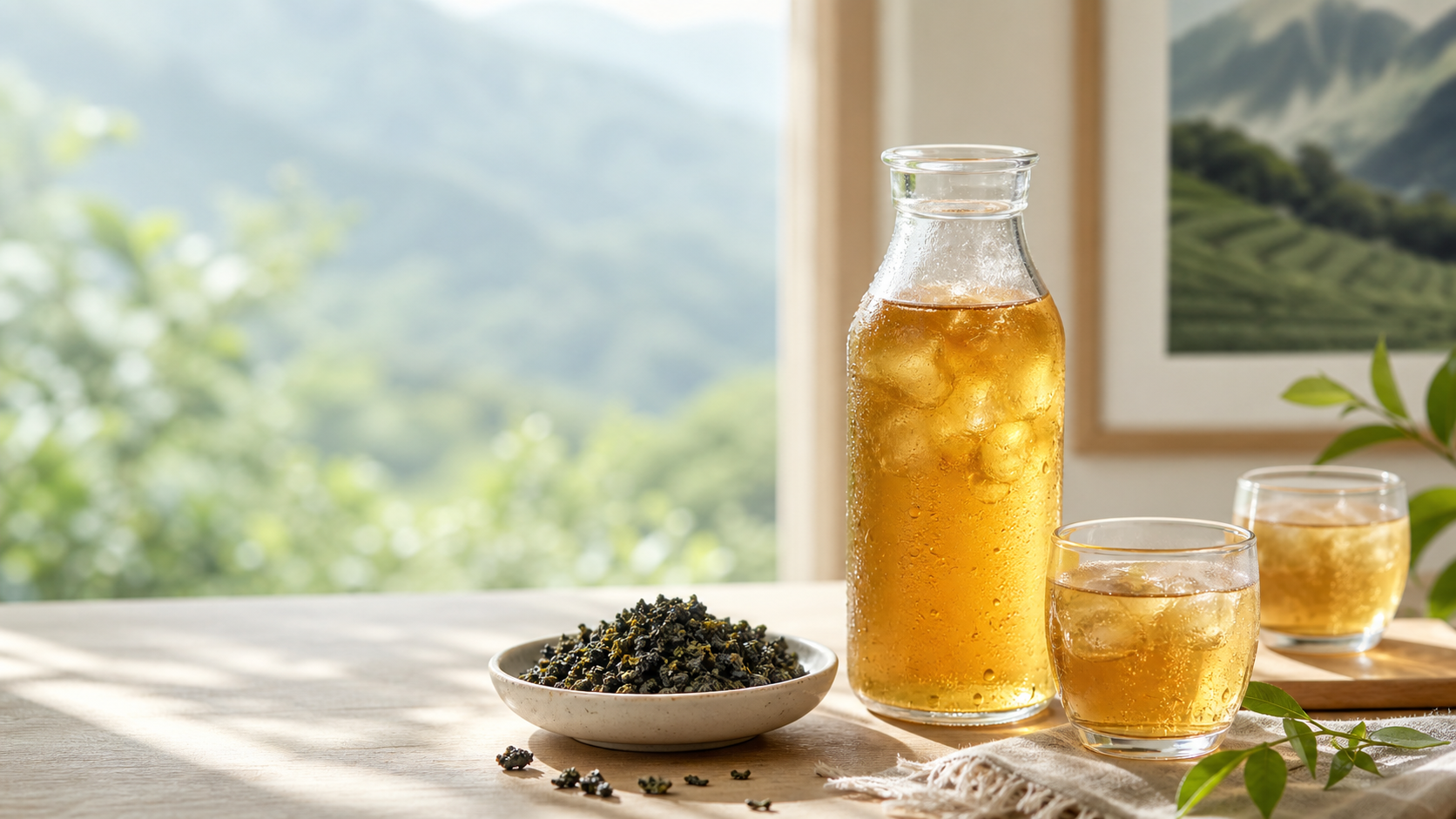 茶路夏日冷泡茶季無字主視覺