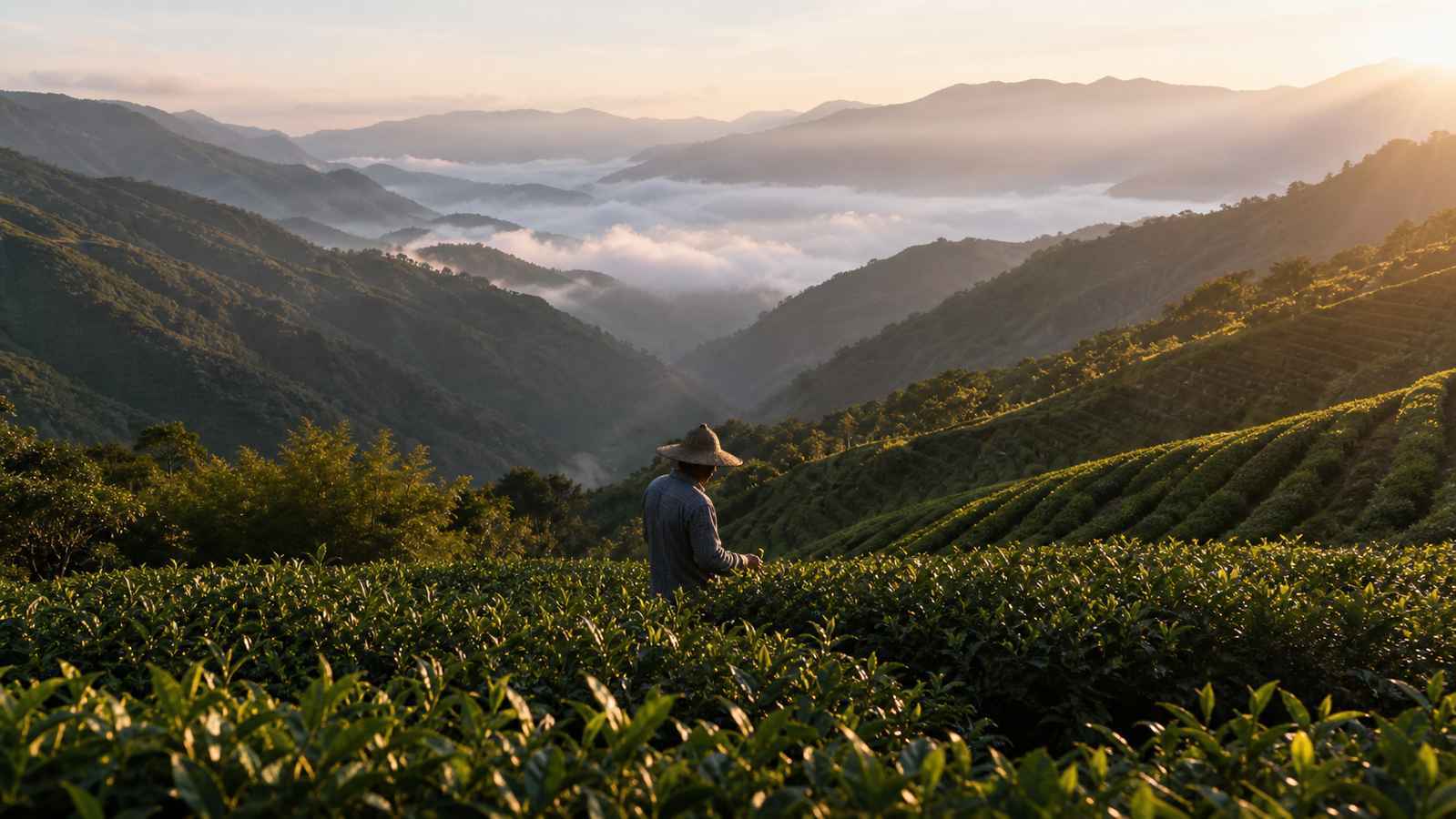 台灣高山茶園與茶農主視覺