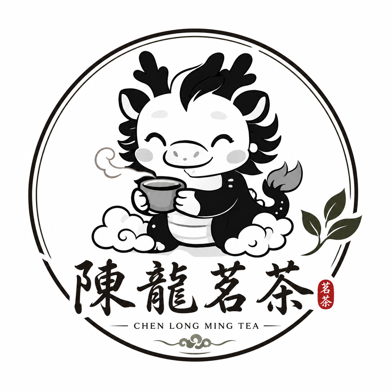 陳龍茗茶logo