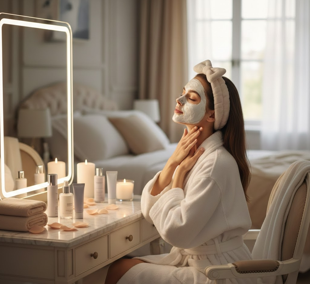 溫柔燈光下的保養時刻