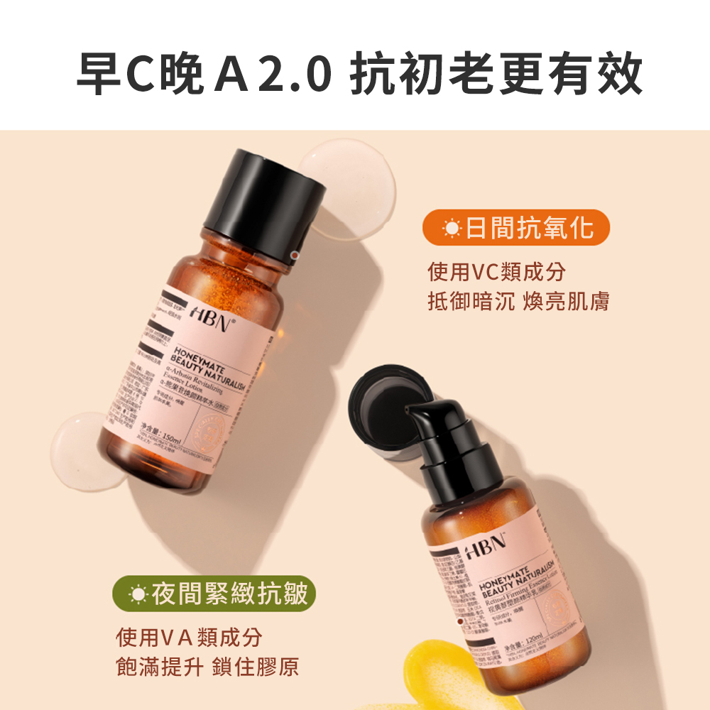 HBN 早C晚A水乳經典組 