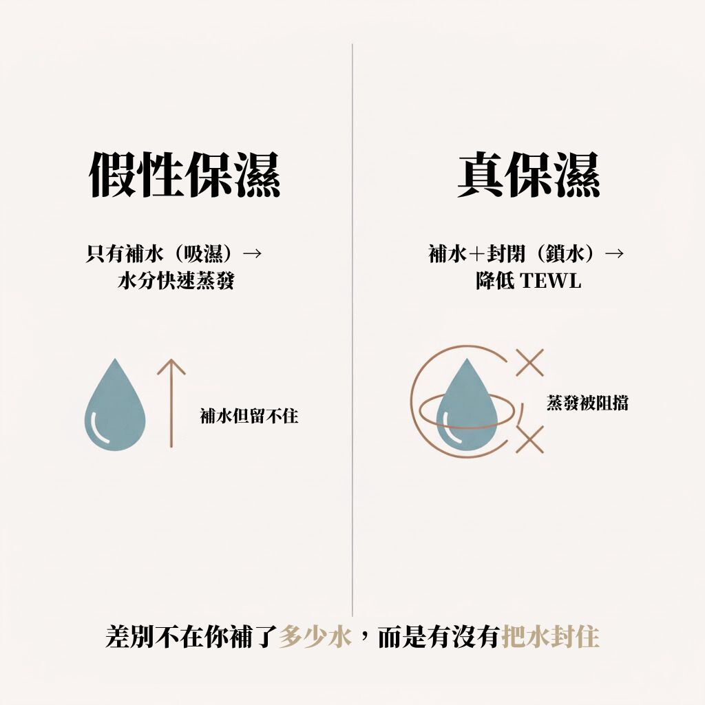 假性保濕 vs 真保濕