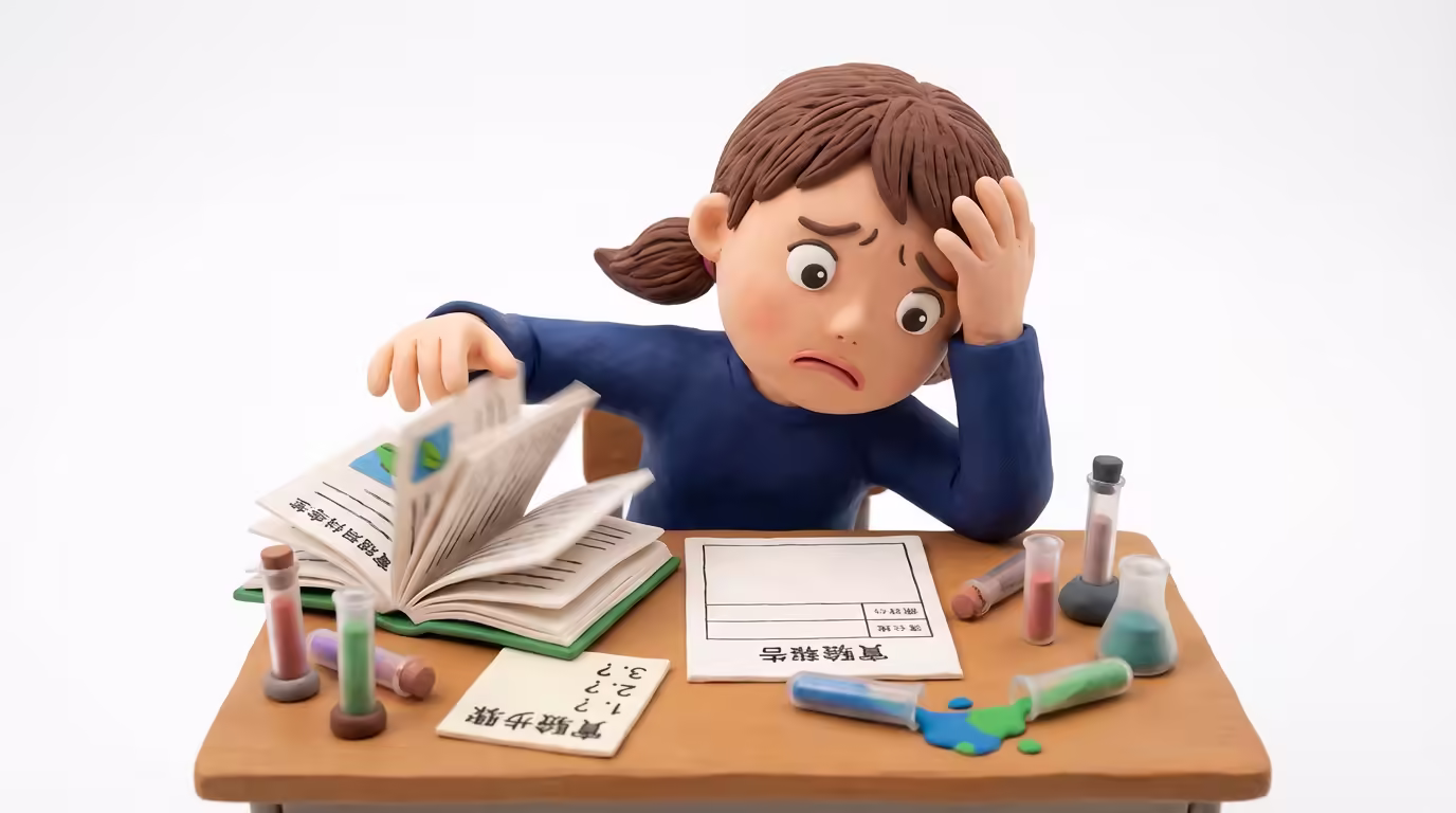 痛點圖卡：自然——實驗步驟背了又忘