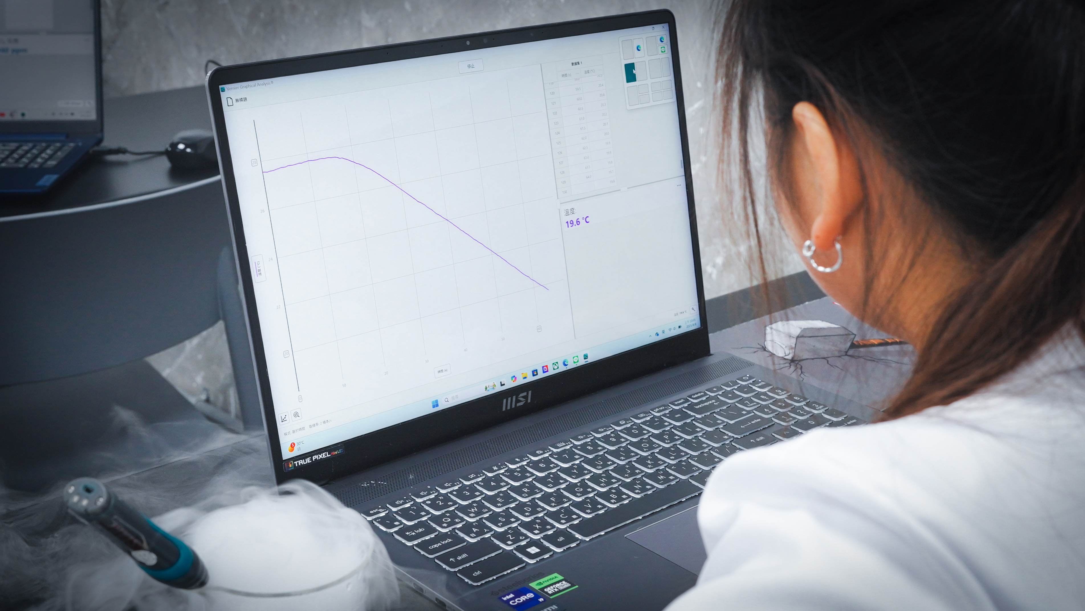 Graphical Analysis 軟體即時數據圖表特寫