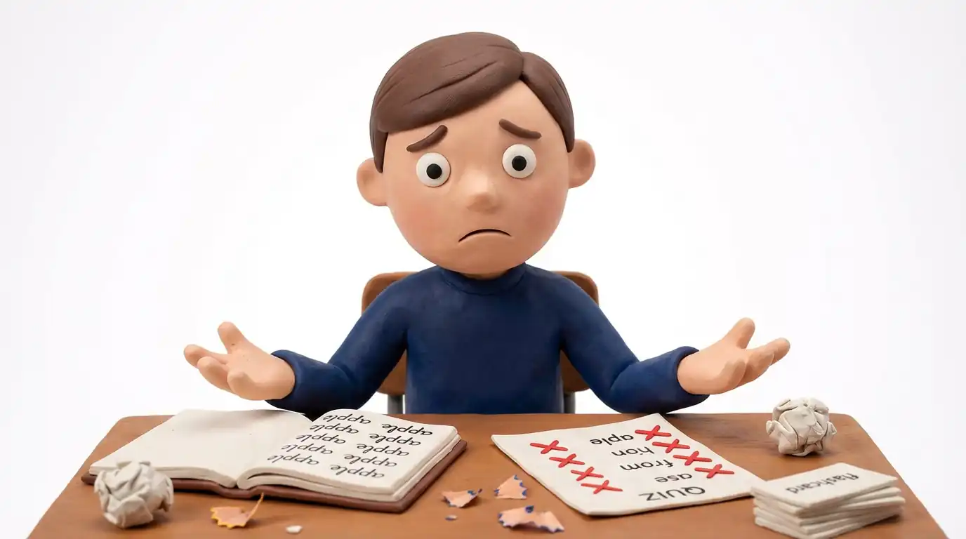 痛點圖卡：英文——單字背了一百遍隔天還是忘