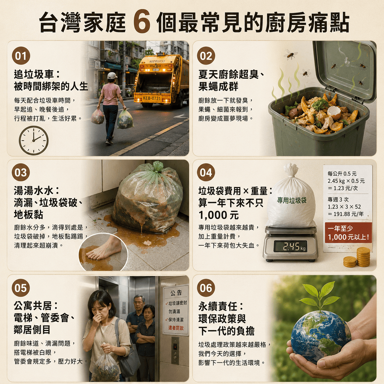 台灣家庭 6 大廚房痛點