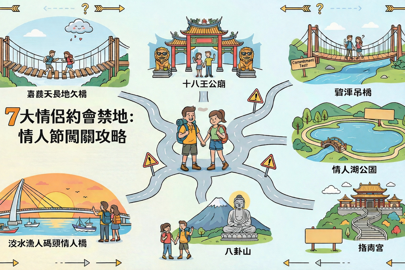 7 大情侶約會禁地闖關圖