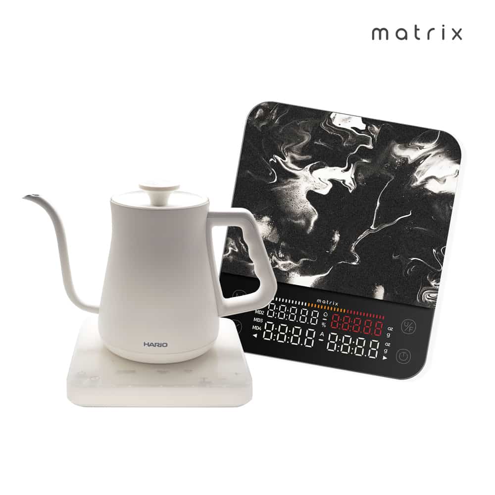 Matrix × HARIO M2 Pro 咖啡秤+α 阿爾法溫控細口壺 650ml 聯名套組