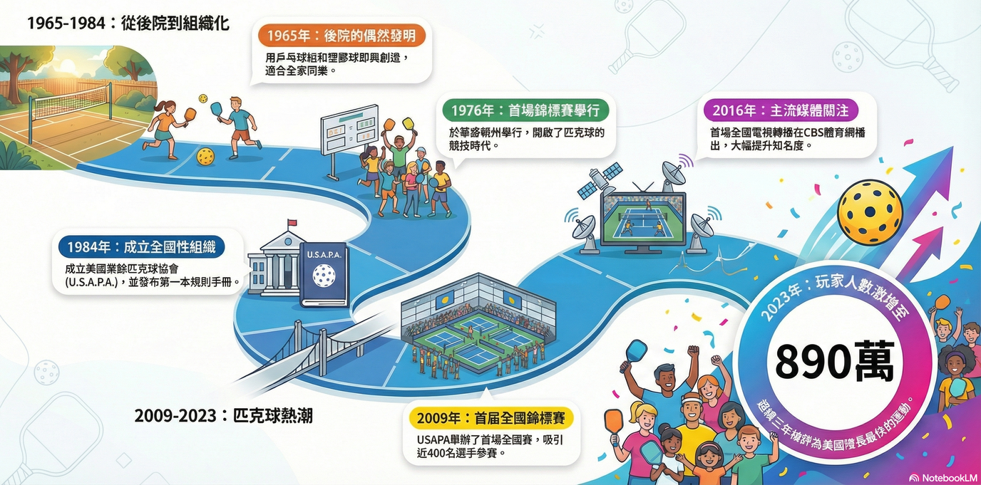 匹克球運動的起源與發展