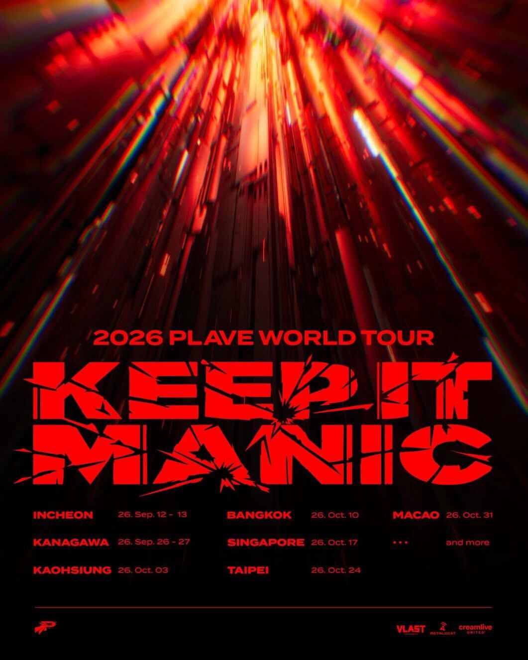 PLAVE 2026 World Tour KEEP IT MANIC 主視覺
