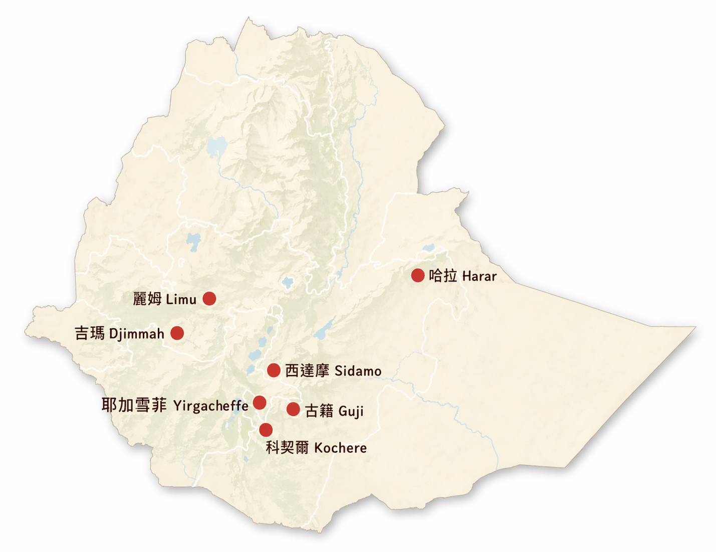 衣索比亞地理位置地圖