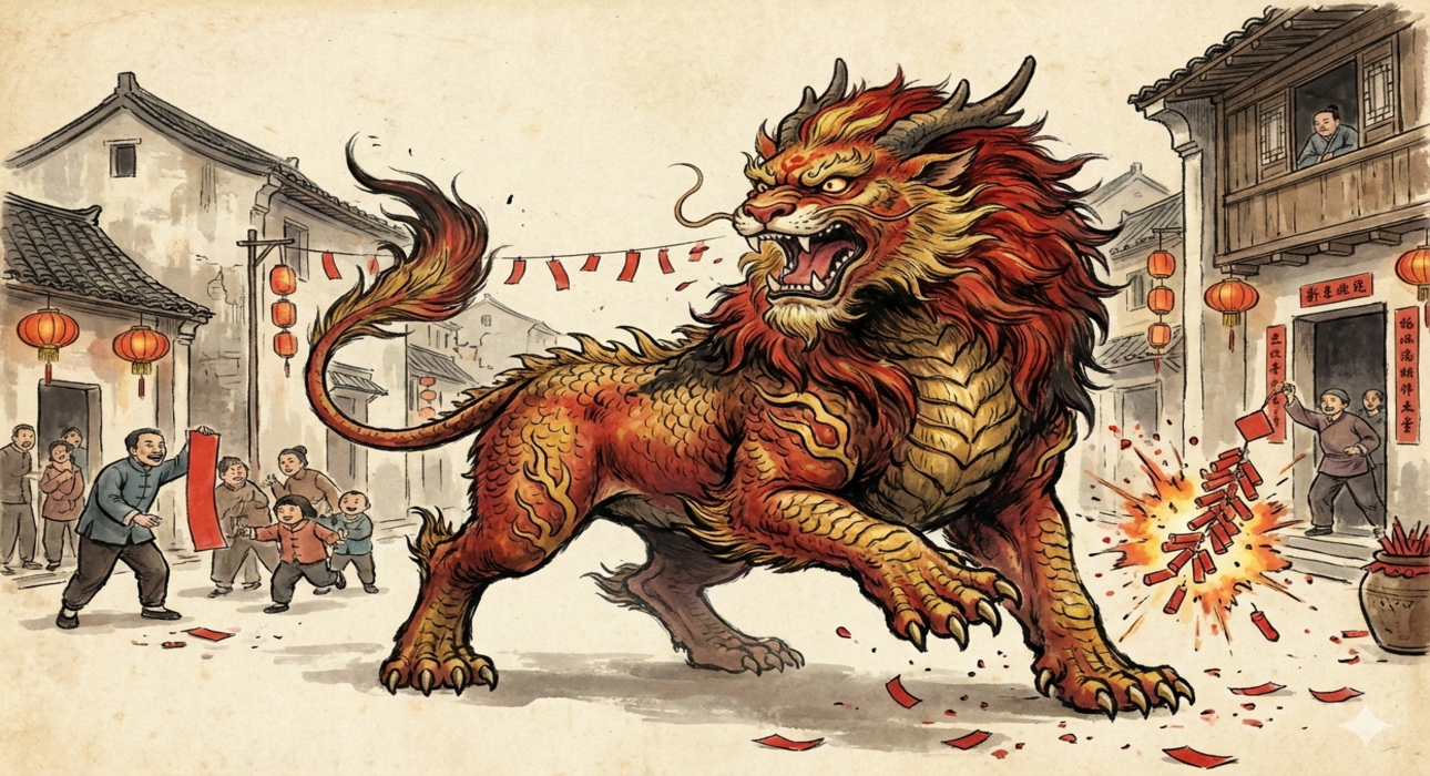 走春年獸說圖示