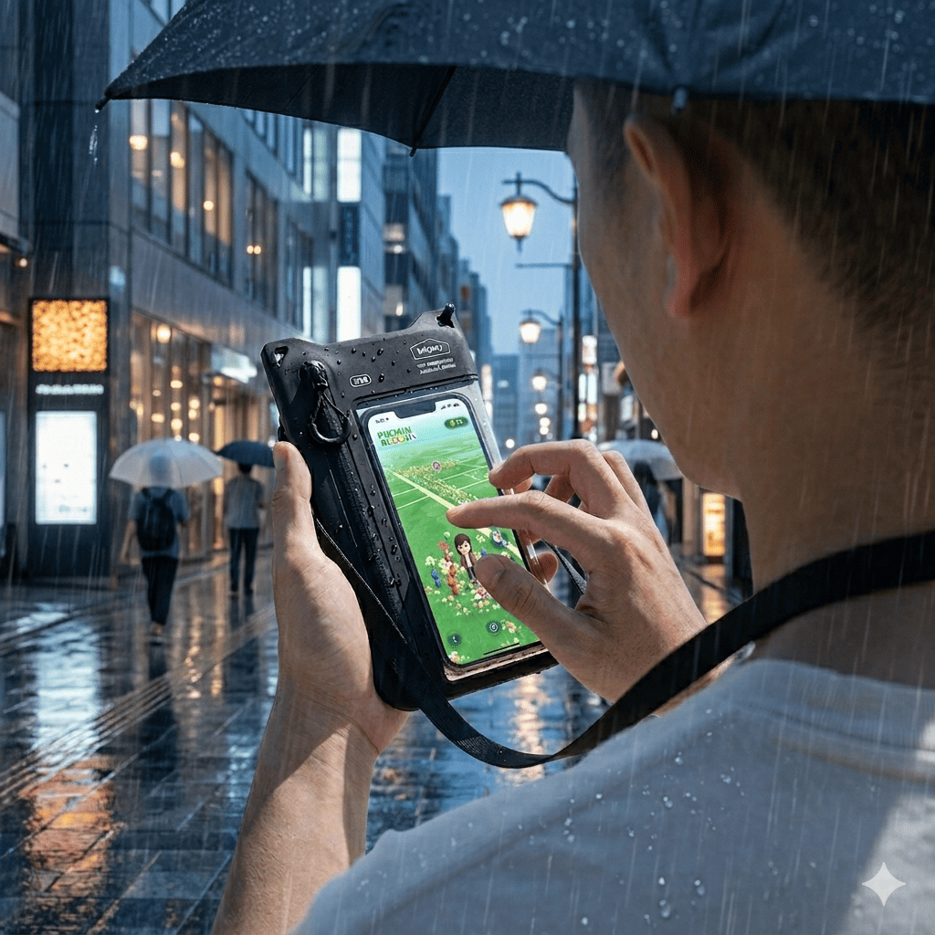 戶外使用防水手機袋情境圖