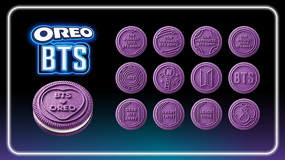 OREO BTS 13 款餅乾壓紋設計