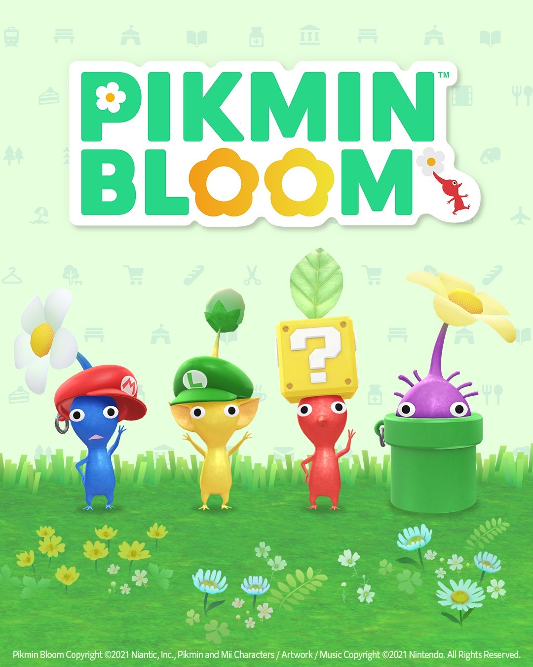 Pikmin Bloom 超級瑪利歐銀河電影版聯動活動主視覺
