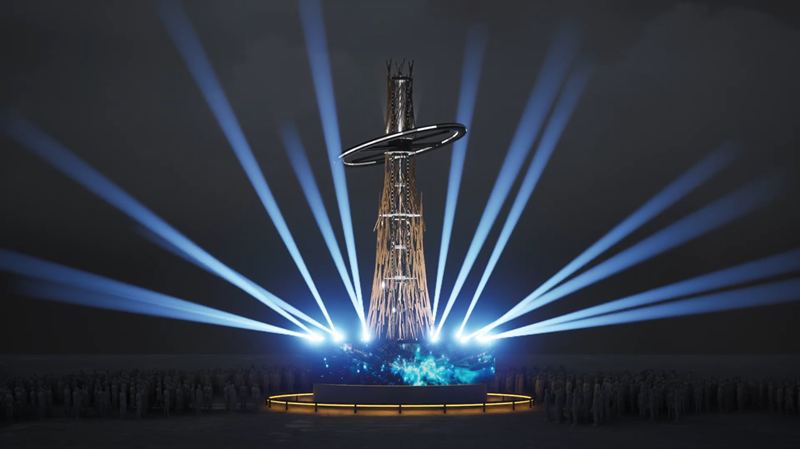 主燈光沐世界的阿里山