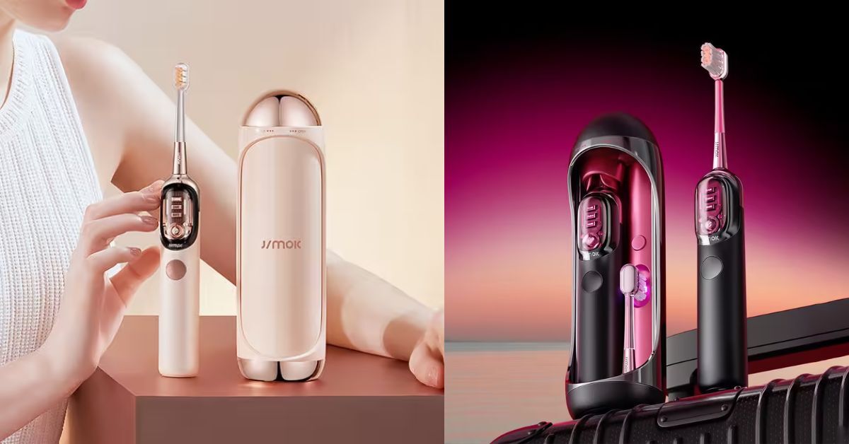 IMOK J7 Pro 太空艙電動牙刷禮盒 黑莓粉 / 鏡空粉款