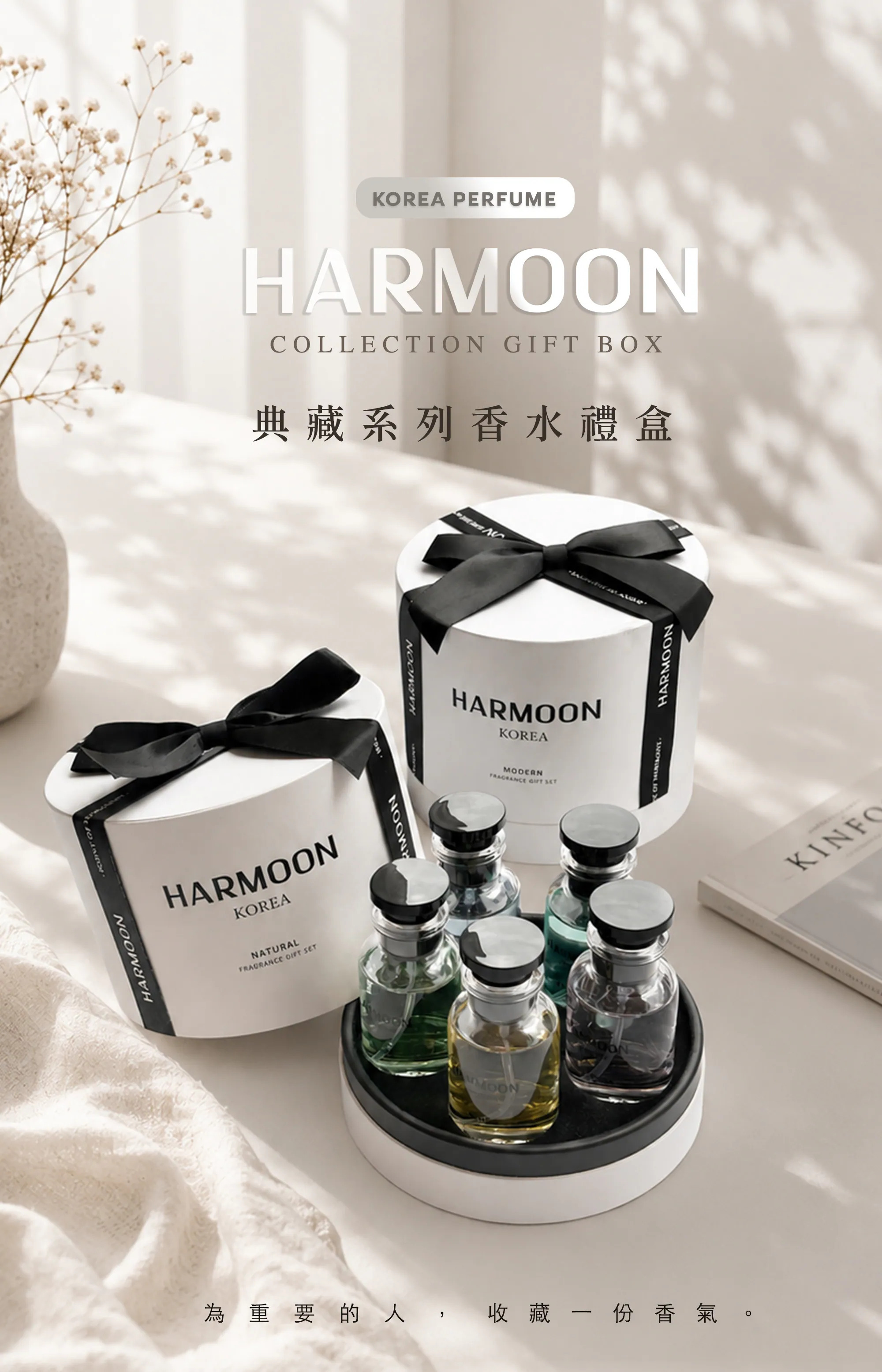 HARMOON韓慕25ml典藏香水瓶身與多款香氣