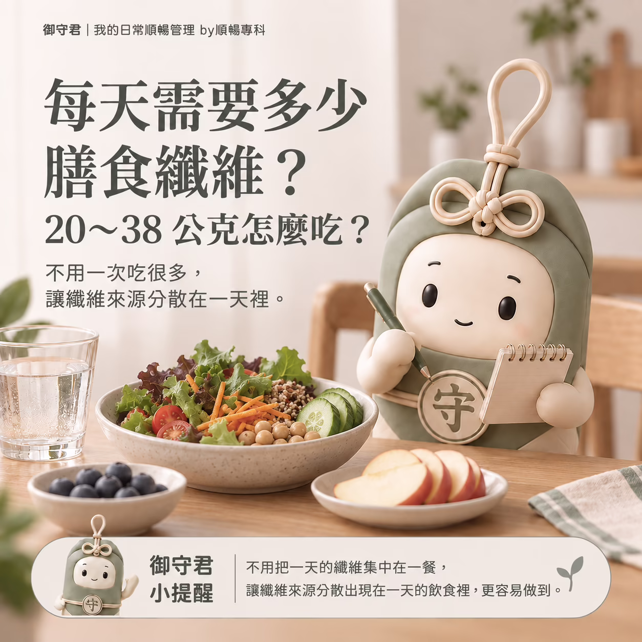 每天需要多少膳食纖維？20～38 公克怎麼吃？