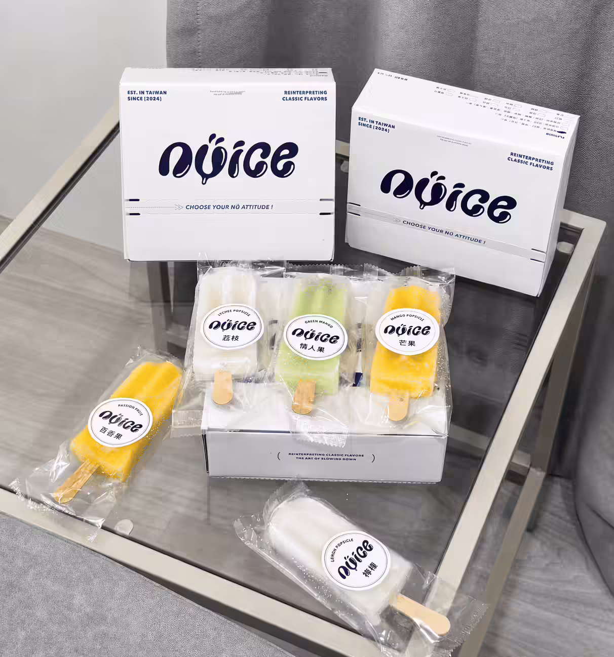 紐冰 NU ICE 十二款冰棒口味圓形冷凍珠光亮膜貼紙成品