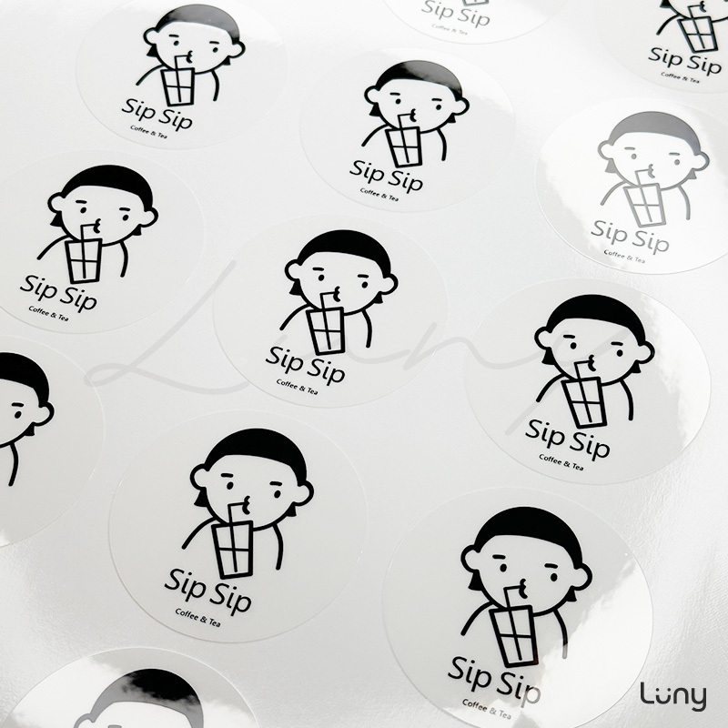 LUNY 透明標籤貼紙成品